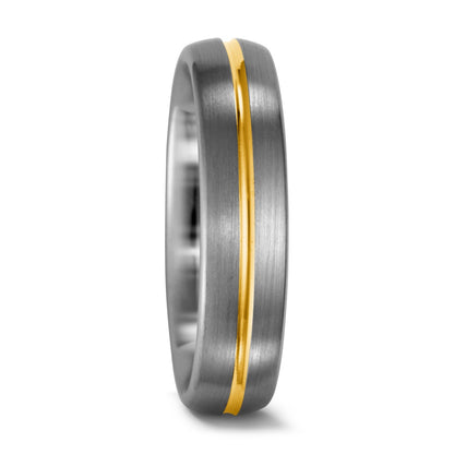 Anillo de dedo 950 paladio, 750/oro amarillo de 18 quilates