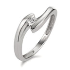 Anillo de dedo 750/oro blanco de 18 quilates Diamante 0.10 ct, p1