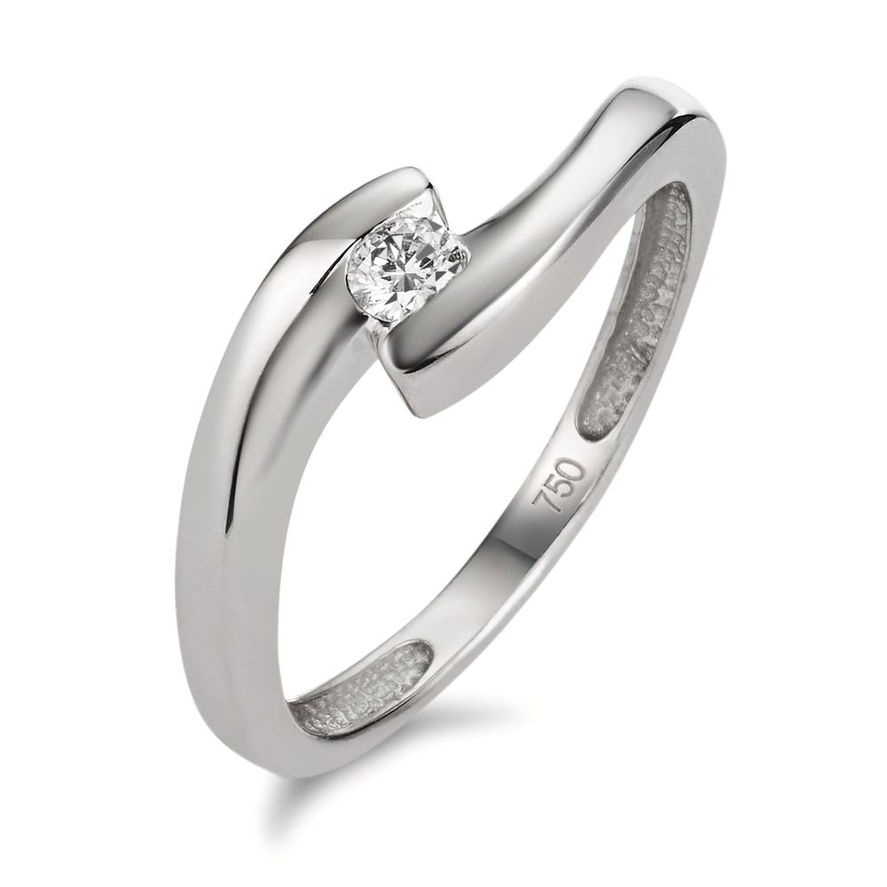 Anillo de dedo 750/oro blanco de 18 quilates Diamante 0.10 ct, p1