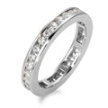 Anillo de memoria 750/oro blanco de 18 quilates Moissanita