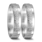 Anillo de pareja 750/oro blanco de 18 quilates