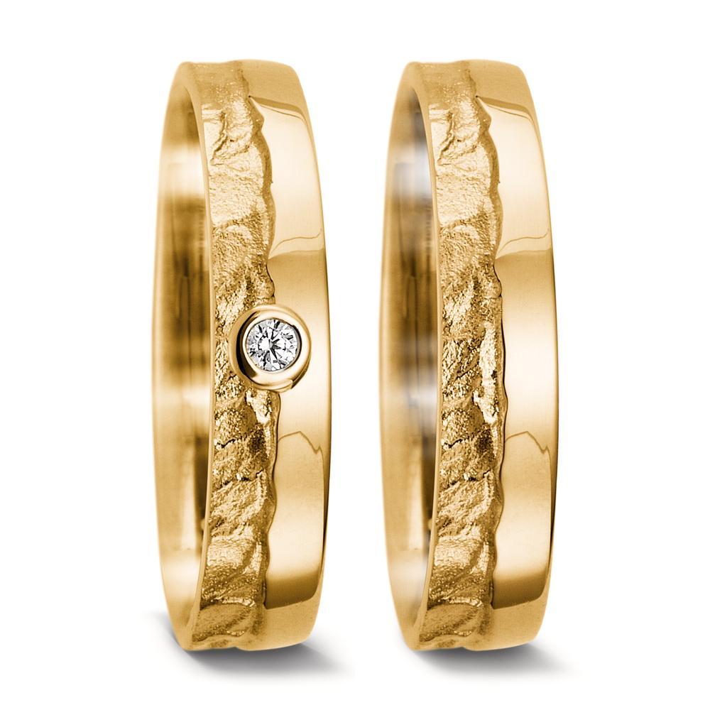 Anillo de pareja 750/oro amarillo de 18 quilates