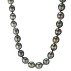 Collar 750/oro blanco de 18 quilates Perla de Tahití 9-10 mm 45 cm