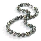 Collar 750/oro blanco de 18 quilates Perla de Tahití 9-10 mm 45 cm