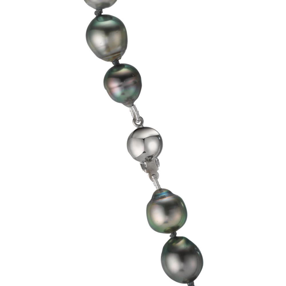 Collar 750/oro blanco de 18 quilates Perla de Tahití 9-10 mm 45 cm
