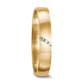 Anillo de pareja 750/oro amarillo de 18 quilates Diamante 0.02 ct, 3 piedras, tw-vsi