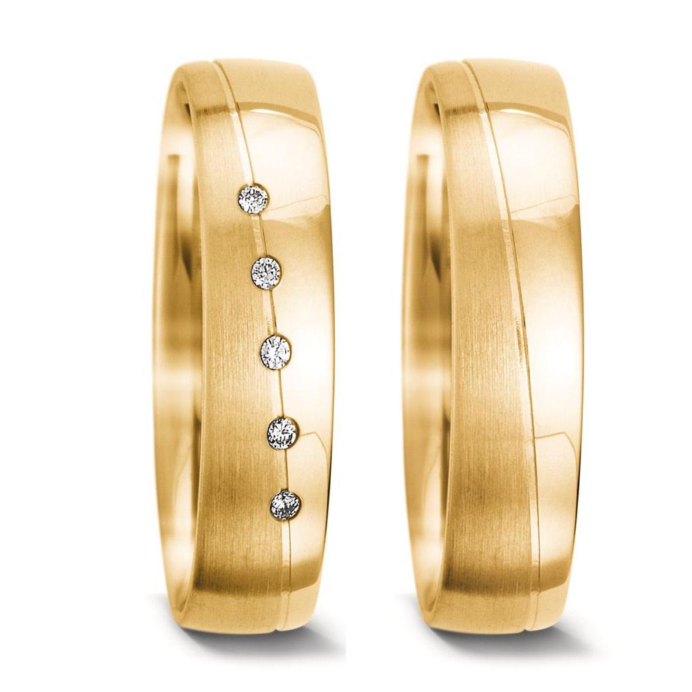 Anillo de pareja 750/oro amarillo de 18 quilates