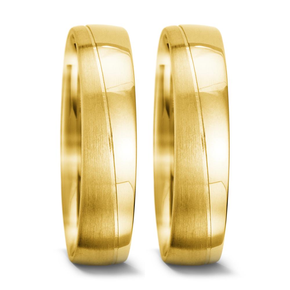 Anillo de pareja 750/oro amarillo de 18 quilates