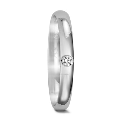 Anillo de pareja 750/oro blanco de 18 quilates Diamante 0.05 ct, w-si