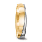 Anillo de pareja 750/oro amarillo de 18 quilates, 750/oro blanco de 18 quilates