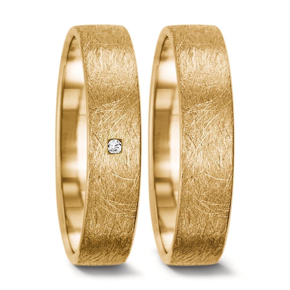 Anillo de pareja 750/oro amarillo de 18 quilates
