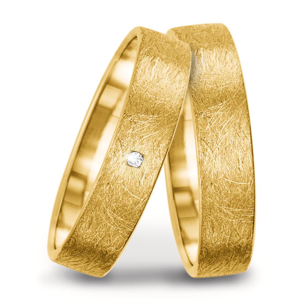 Anillo de pareja 750/oro amarillo de 18 quilates