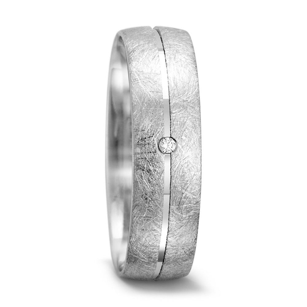 Anillo de pareja 750/oro blanco de 18 quilates Diamante 0.01 ct, tw-vsi