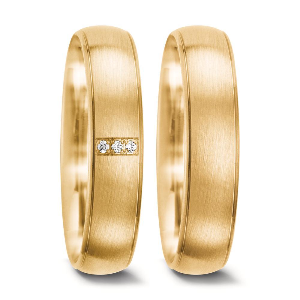 Anillo de pareja 750/oro amarillo de 18 quilates