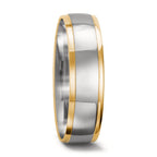 Anillo de pareja 750/oro blanco de 18 quilates, 750/oro amarillo de 18 quilates