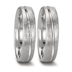 Anillo de pareja 750/oro blanco de 18 quilates