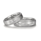 Anillo de pareja 750/oro blanco de 18 quilates