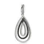 Colgante 750/oro blanco de 18 quilates Diamante negro, 0.52 ct, 104 piedras, [Brillant], tw-vsi