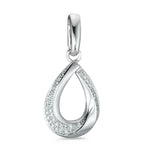 Colgante 750/oro blanco de 18 quilates Diamante blanco, 0.19 ct, 38 piedras, [Brillant], w-si