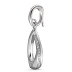 Colgante 750/oro blanco de 18 quilates Diamante blanco, 0.19 ct, 38 piedras, [Brillant], w-si