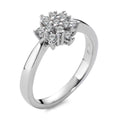 Anillo de dedo 750/oro blanco de 18 quilates Diamante blanco, 0.33 ct, 13 piedras, [Brillant], w-si estrella