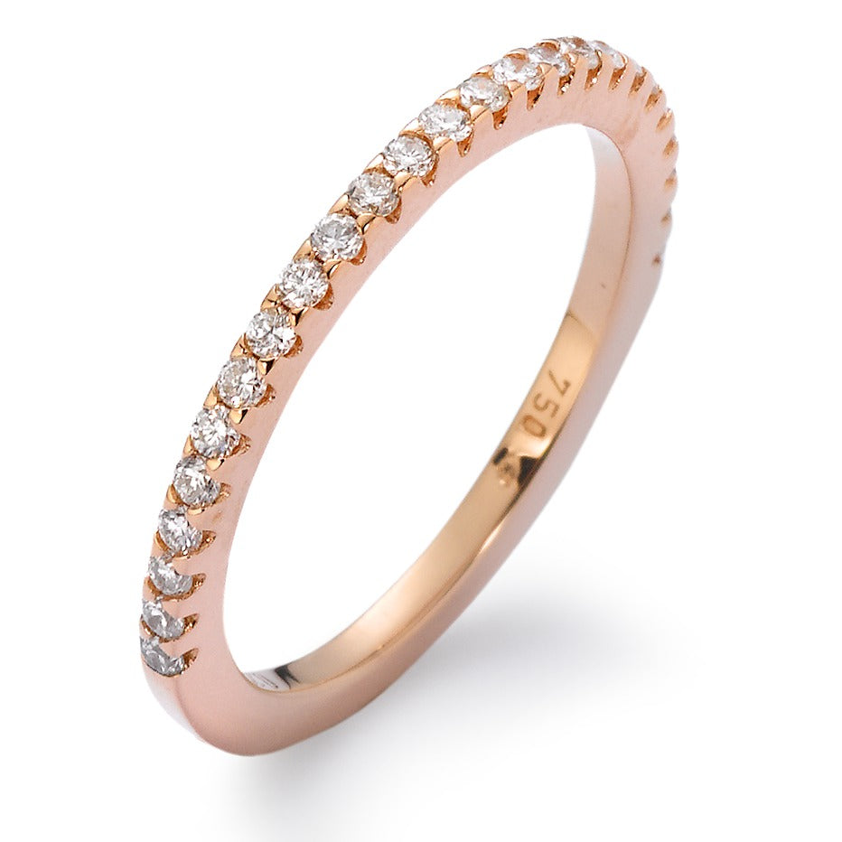 Anillo de memoria 750/oro rojo de 18 quilates Diamante blanco, 0.25 ct, 25 piedras, [Brillant], w-si