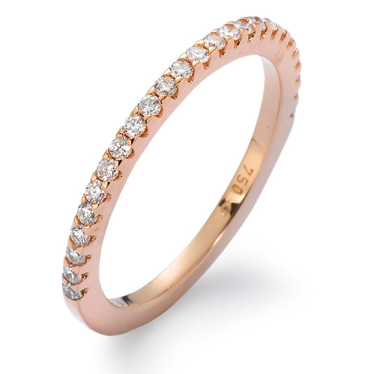 Anillo de memoria 750/oro rojo de 18 quilates Diamante blanco, 0.25 ct, 25 piedras, [Brillant], w-si