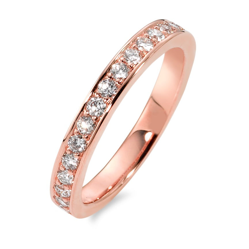Anillo de memoria 750/oro rojo de 18 quilates Diamante blanco, 0.50 ct, 17 piedras, [Brillant], w-si