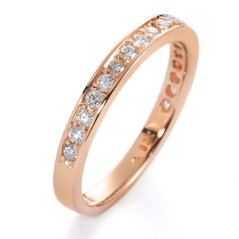 Anillo de memoria 750/oro rojo de 18 quilates Diamante blanco, 0.33 ct, 19 piedras, [Brillant], w-si