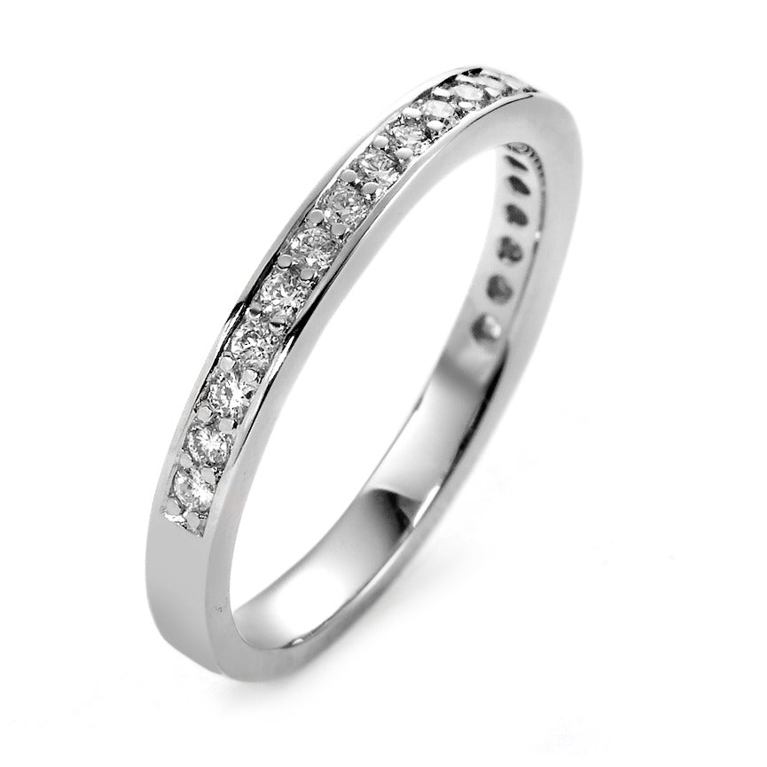 Anillo de memoria 750/oro blanco de 18 quilates Diamante blanco, 0.25 ct, 21 piedras, [Brillant], w-si