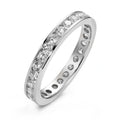 Anillo de memoria 750/oro blanco de 18 quilates Diamante blanco, 1 ct, 28 piedras, [Brillant], w-si