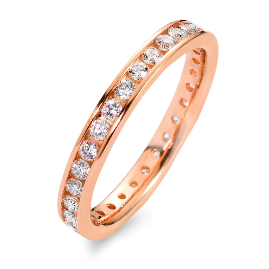 Anillo de memoria 750/oro rojo de 18 quilates Diamante blanco, 0.65 ct, 34 piedras, [Brillant], w-si