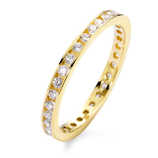 Anillo de memoria 750/oro amarillo de 18 quilates Diamante blanco, 0.50 ct, 42 piedras, [Brillant], w-si