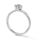 Anillo solitario 750/oro blanco de 18 quilates Diamante blanco, 0.25 ct, [Brillant], w-si