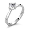 Anillo solitario 750/oro blanco de 18 quilates Diamante blanco, 0.10 ct, [Brillant], w-si