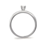 Anillo solitario 750/oro blanco de 18 quilates Diamante blanco, 0.20 ct, [Brillant], w-si Ø3 mm