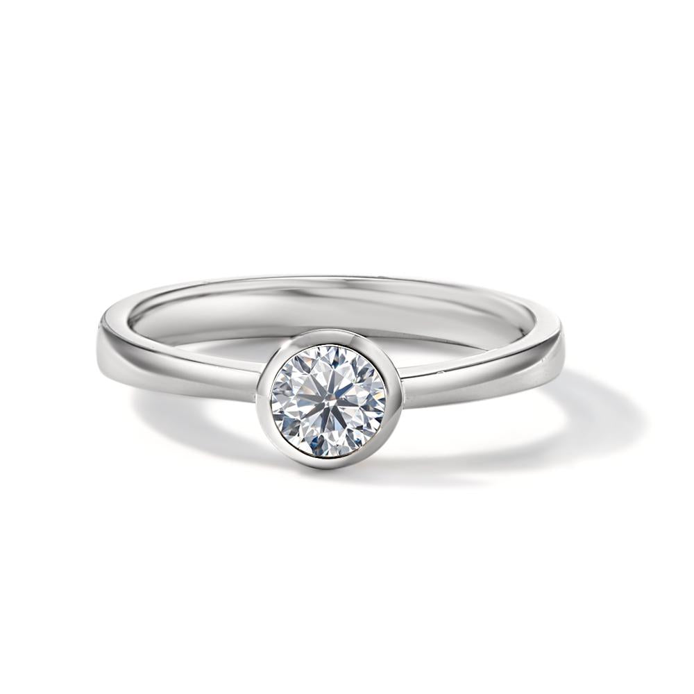 Anillo solitario 750/oro blanco de 18 quilates Diamante blanco, 0.33 ct, [Brillant], w-si