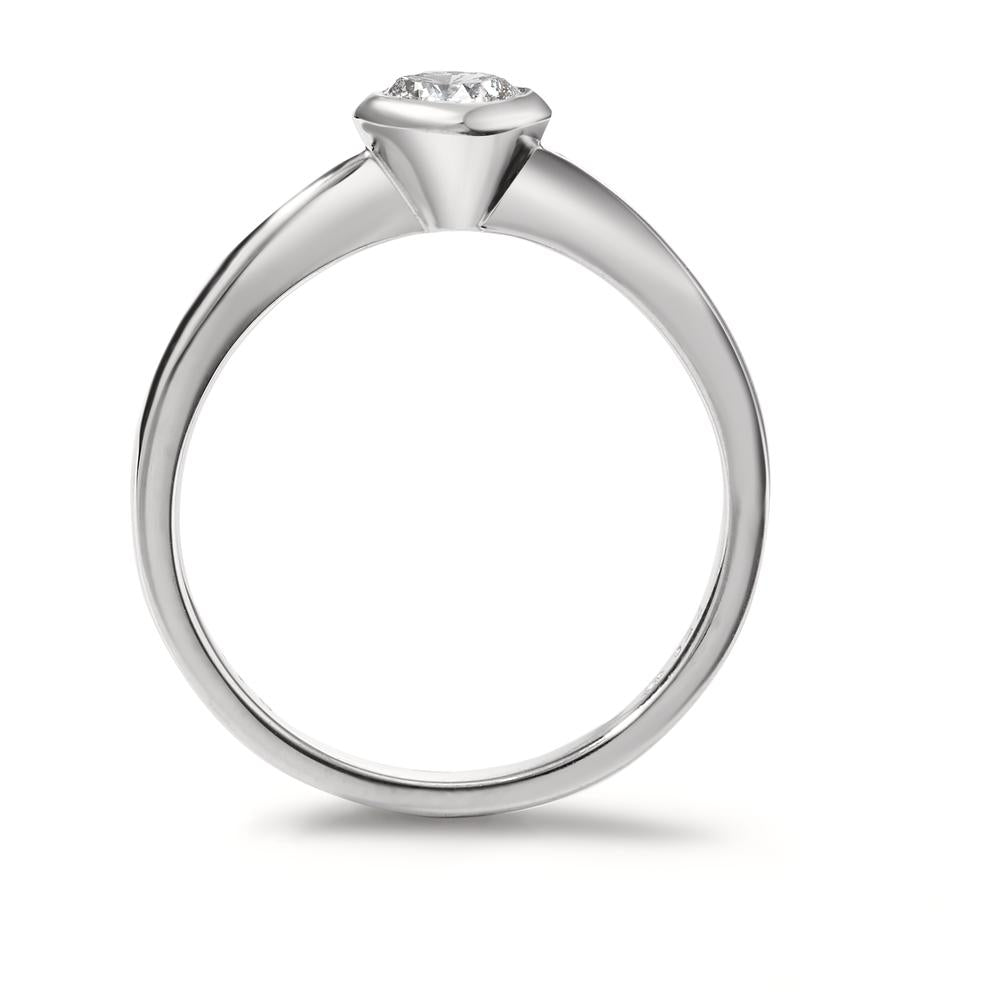 Anillo solitario 750/oro blanco de 18 quilates Diamante blanco, 0.33 ct, [Brillant], w-si