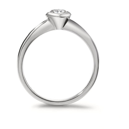 Anillo solitario 750/oro blanco de 18 quilates Diamante blanco, 0.33 ct, [Brillant], w-si