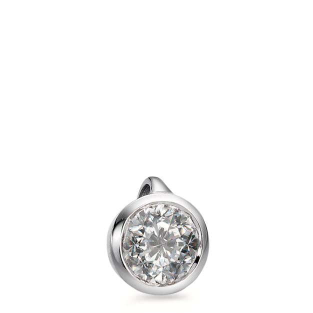 Colgante 750/oro blanco de 18 quilates Diamante blanco, 0.20 ct, [Brillant], w-si Ø5.5 mm