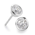 Pendientes 750/oro blanco de 18 quilates Diamante blanco, 0.35 ct, 2 piedras, [Brillant], w-si Ø5 mm