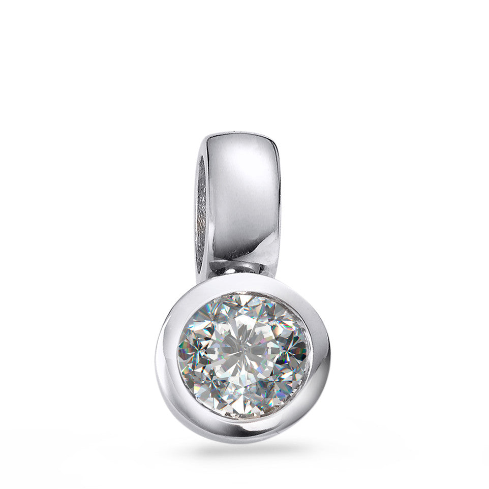 Colgante 750/oro blanco de 18 quilates Diamante blanco, 0.25 ct, [Brillant], w-si