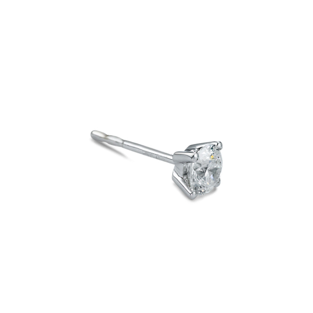 Pendientes 1ud 750/oro blanco de 18 quilates Diamante blanco, 0.37 ct, w-si Ø4.5 mm