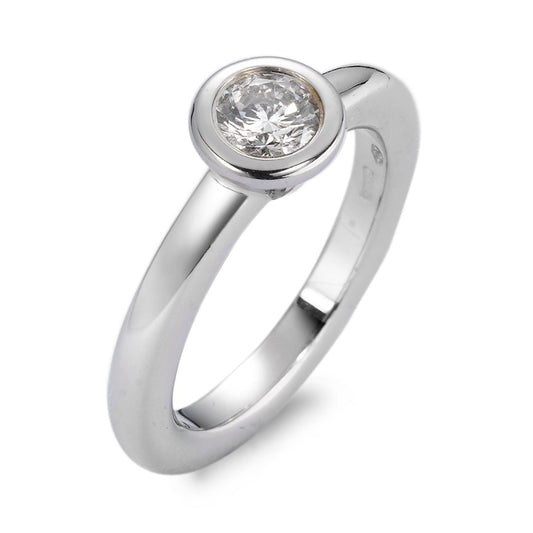 Anillo solitario 750/oro blanco de 18 quilates Diamante blanco, 0.30 ct, vsi Rodio plateado