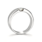 Anillo solitario Oro blanco de 375/9 quilates Moissanita