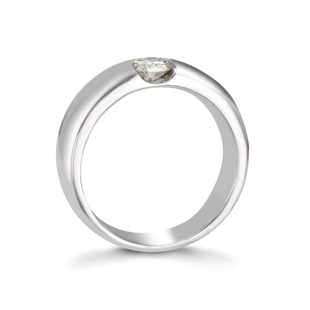 Anillo solitario Oro blanco de 375/9 quilates Moissanita