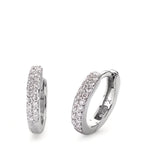 Aro con bisagra 750/oro blanco de 18 quilates Diamante 0.24 ct, 38 piedras, si