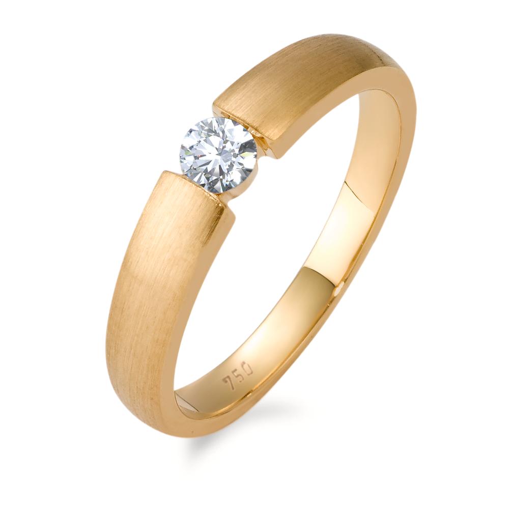 Anillo solitario 750/oro amarillo de 18 quilates Diamante 0.20 ct, w-si