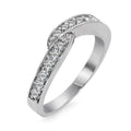 Anillo de dedo 750/oro blanco de 18 quilates Diamante 0.415 ct, 15 piedras, w-si