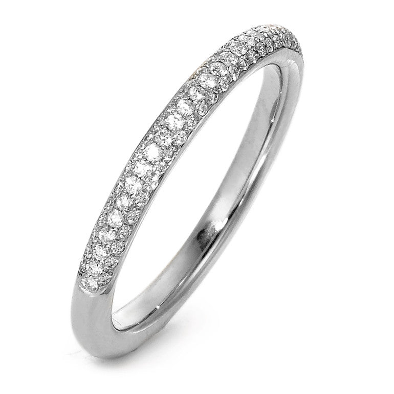Anillo de dedo 750/oro blanco de 18 quilates Diamante 0.23 ct, 84 piedras, w-si